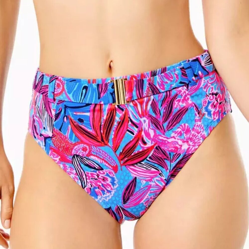NWT Lilly Pulitzer Sonnie Bikini Bottom Print- Ruby Red Wild Times